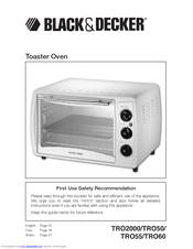 User manual for a black and decker toaster oven