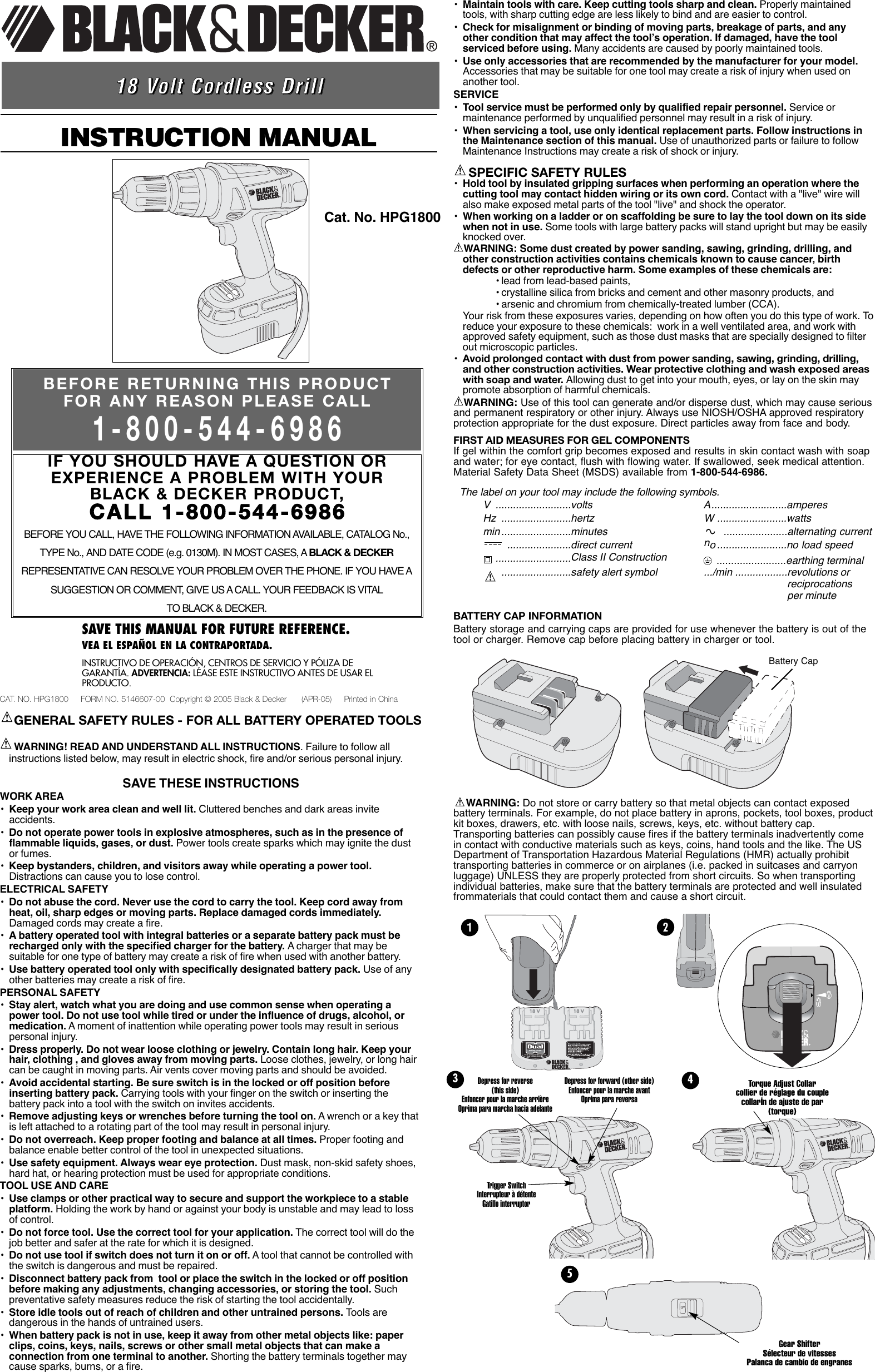 Black And Decker Rc436 User Manual